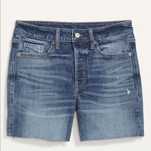 High-Waisted Button-Fly O.G. Straight Cut-Off Jean Shorts 5-inch inseam